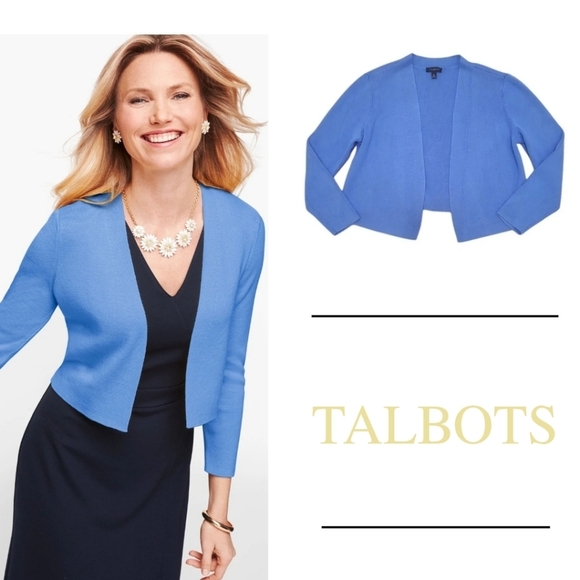 Talbots Classic Dress Shrug Short Cardigan Blue Size Extra Small - Picture 5 of 12